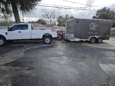 Moving company trucks